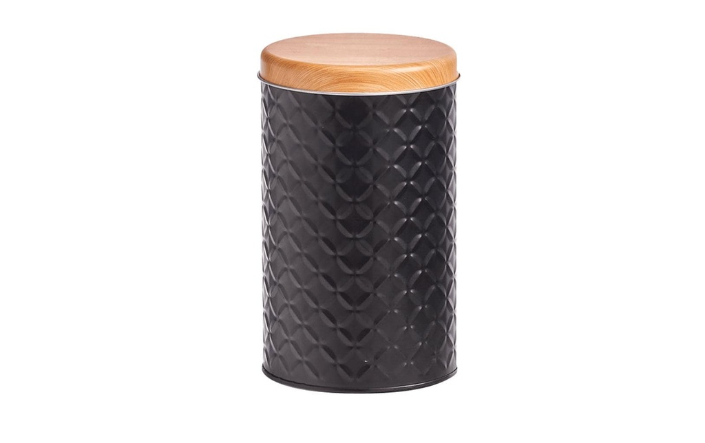 Zeller Present Boîte à provisions Scandi 1.37 l, Noir