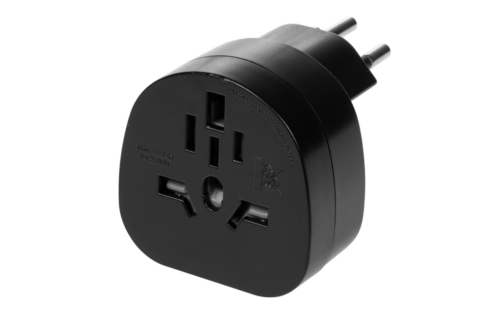 FURBER.power Adaptateur de voyage Monde – CH, Noir