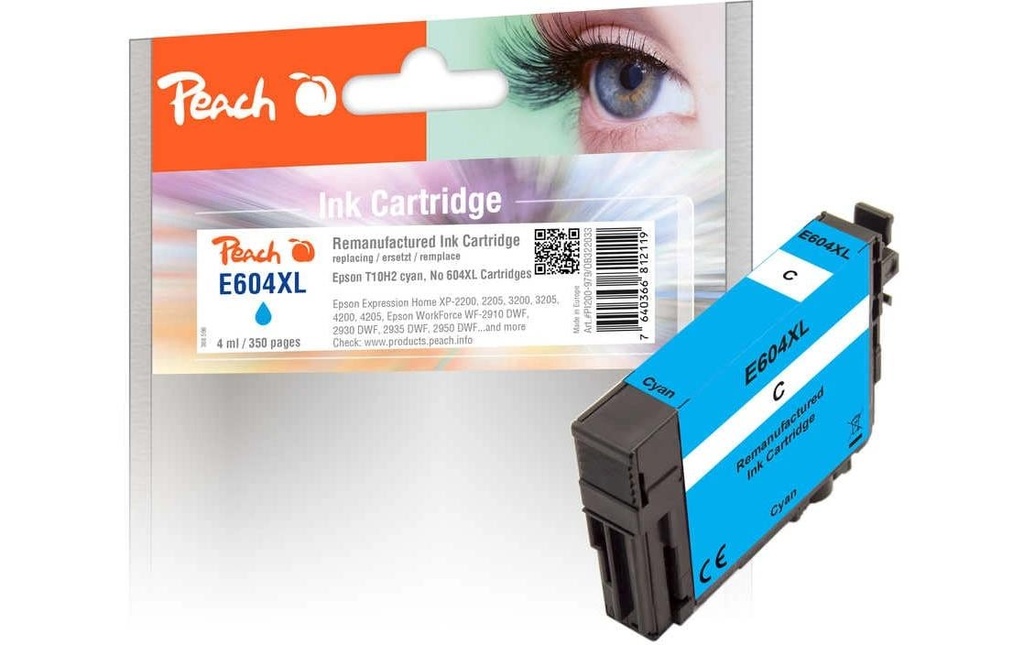 Peach Encre Epson No. 604XL Cyan