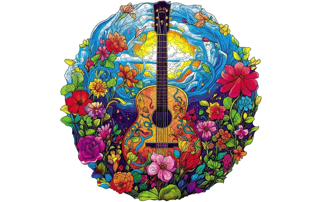 Escape Welt Puzzle en bois Guitare