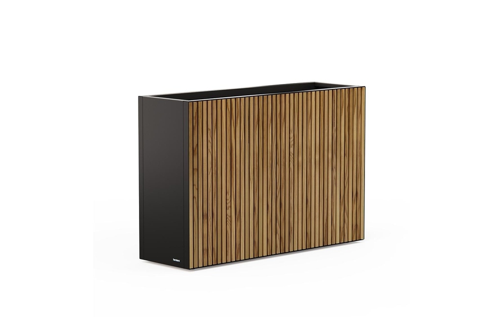 Herstera Lit surélevé Séparateur de pièce 120 x 25 x 80 cm Noir/marron