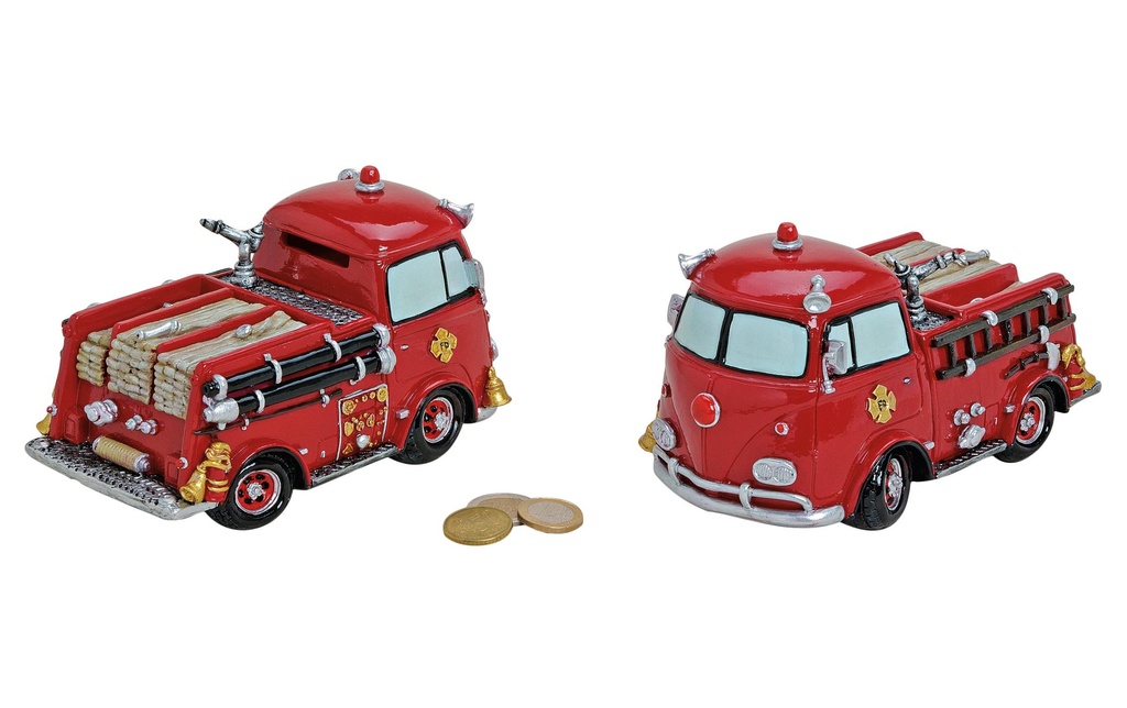 G. Wurm Tirelire Camion de pompiers 10 x 17 x 11 cm