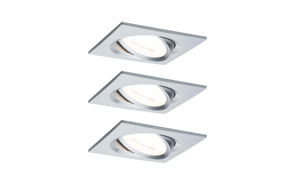 Paulmann Spot encastré Nova Coin 3-Stepdim Set, 3 x 6 W, 2700 K, argenté