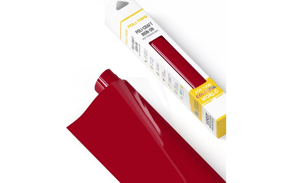 Poli-Tape Film thermocollant Poli-Flex turbo, 30.5 x 122 cm, rouge