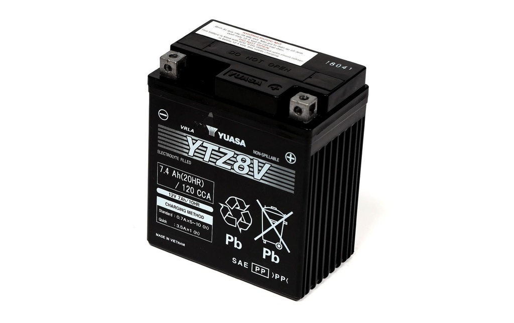 YUASA Batterie de moto AGM 12V/7.4Ah/120A