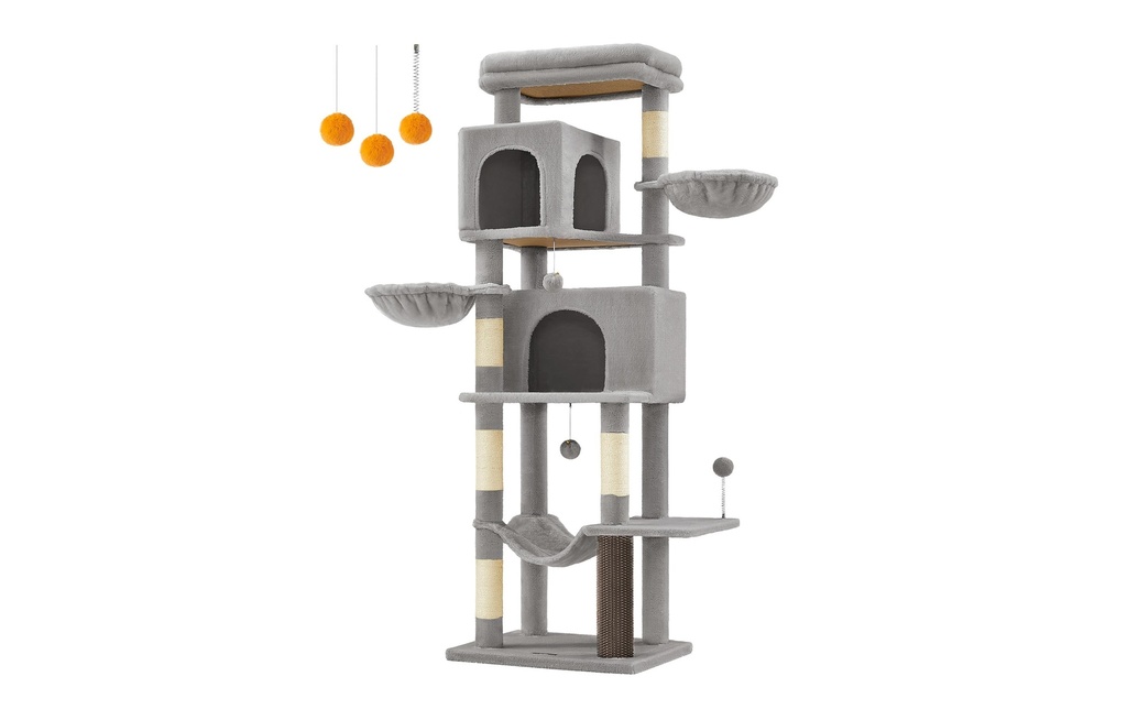 Feandrea Arbre à chat pour les chats d'appartement 178 cm, Gris tourterelle