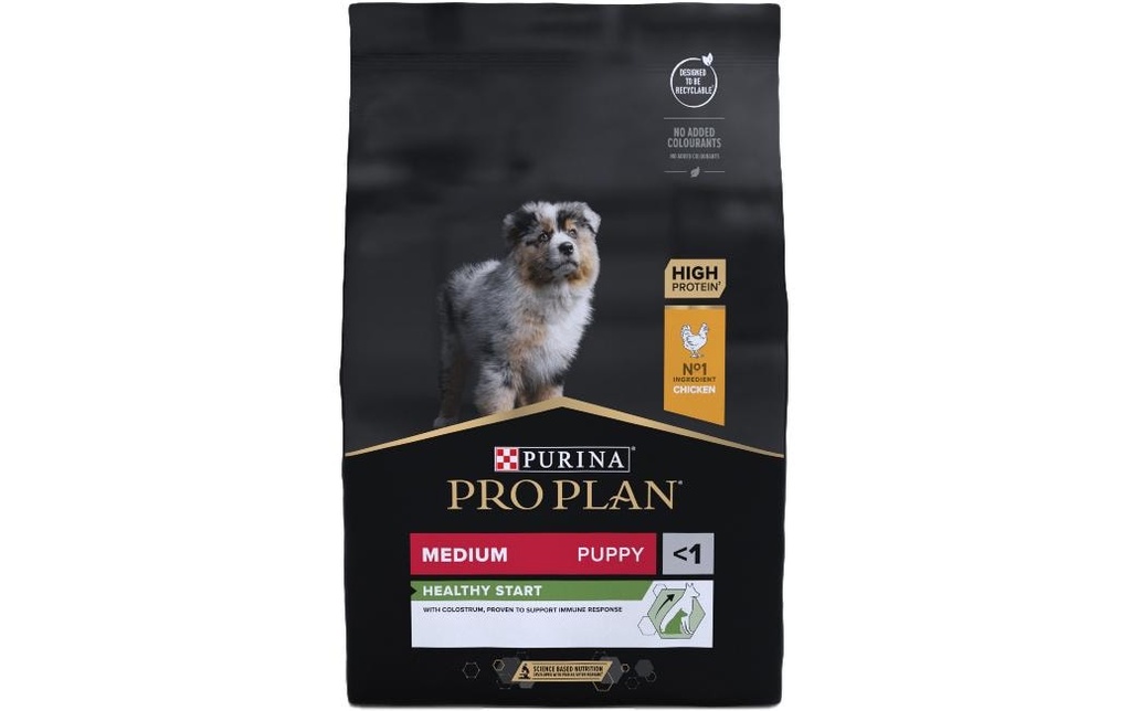 Purina Pro Plan Alimentation sèche M Puppy Healthy Start Poulet, 12 kg