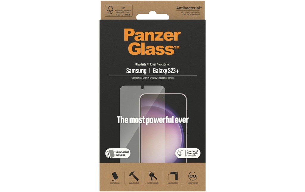 Panzerglass Protection d’écran Ultra Wide Fit S23+ avec applicateur