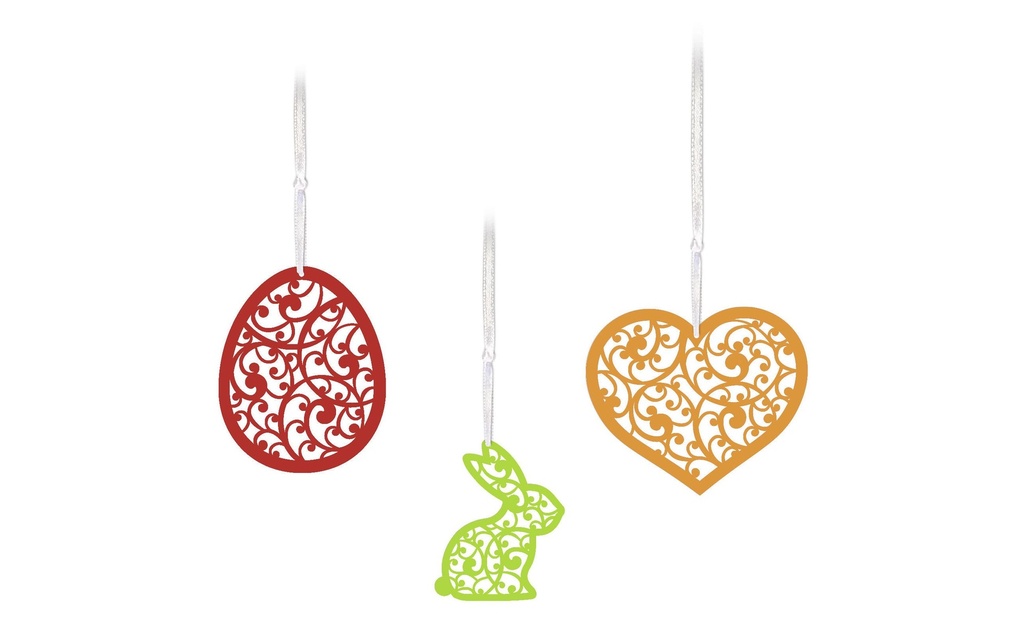 URSUS Kit de bricolage pour Pâques Intensiv 6 feuilles en 6 couleurs, 45 pièces laser