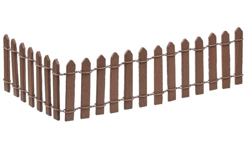 HobbyFun Mini Maison Clôture 25 x 5 cm, brun