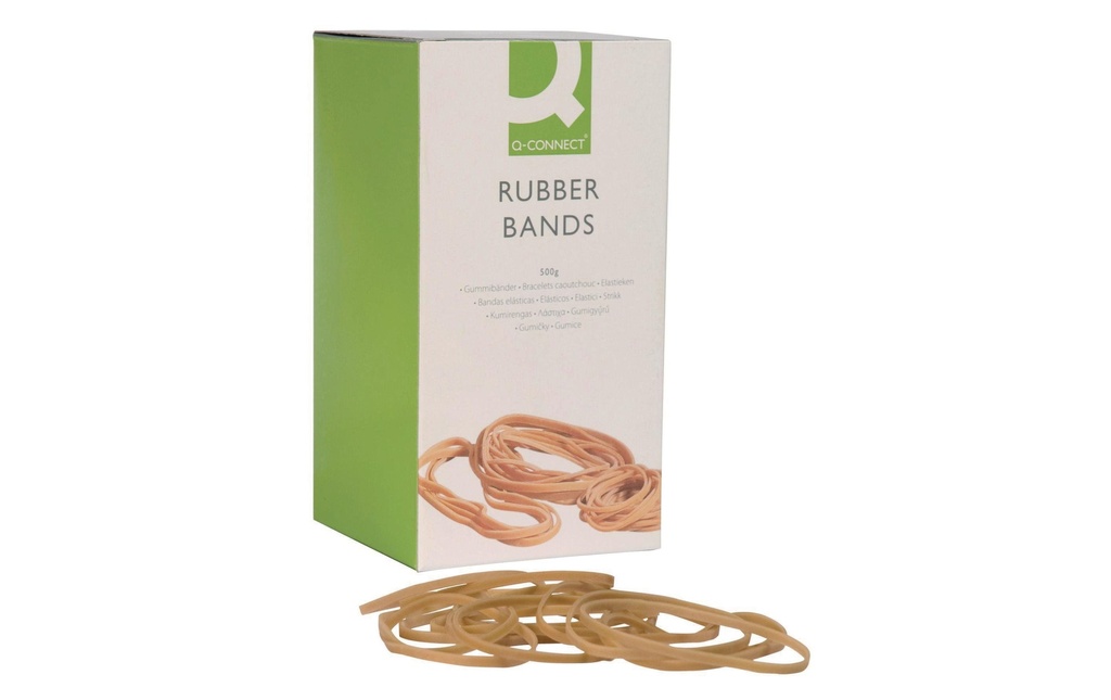 Q-CONNECT Elastiques no.75 brun 500g (500 pces)