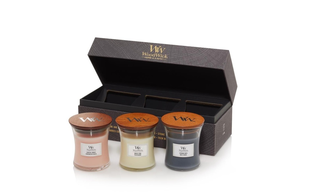 Woodwick Coffret cadeau Floral 3 Mini Jar