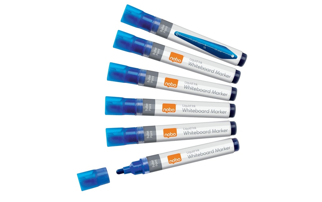 Nobo Marqueur pour tableau blanc Liquid Ink 10 pièces, Bleu