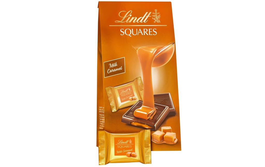 Lindt Pralines au chocolat Squares Milk Caramel 144 g
