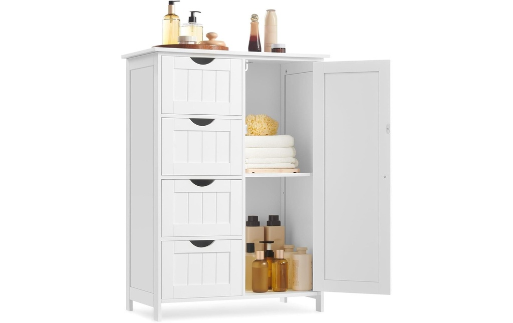 VASAGLE Armoire de salle de bain 55 x 82 cm, Blanc