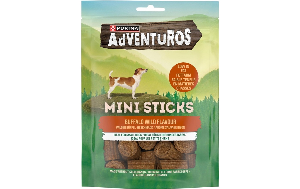 Purina AdVENTuROS Mini bâtonnets de buffle 90 g