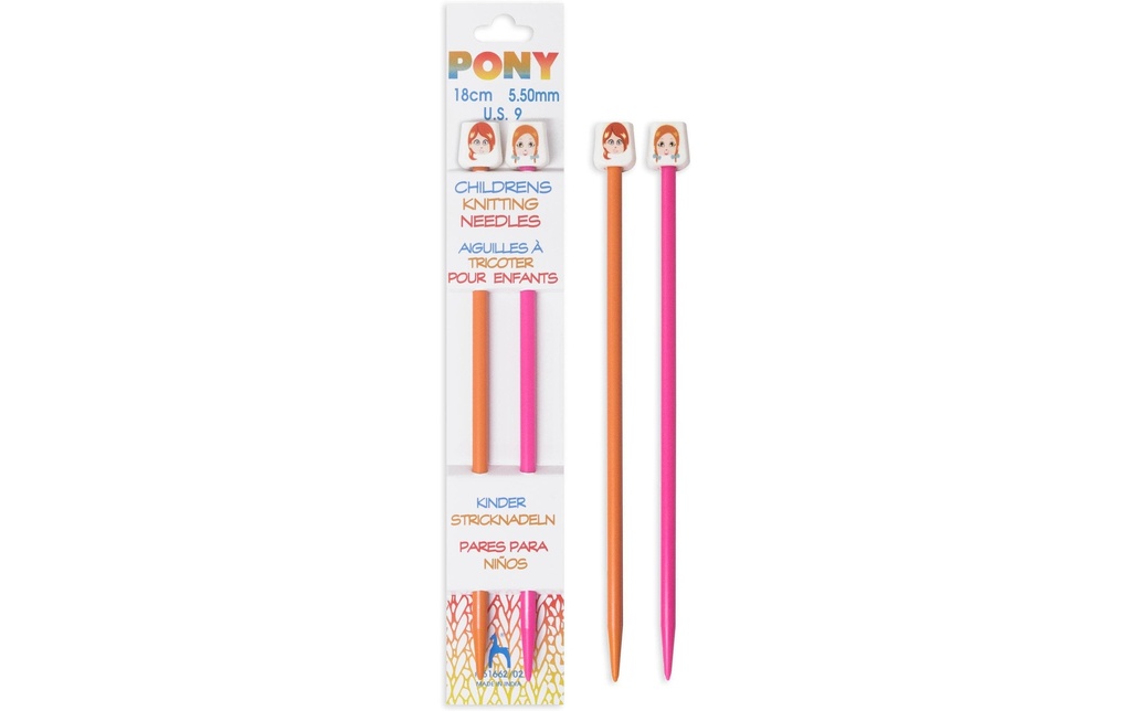 Pony Aiguilles à tricoter pour les enfants Taille 5.5, 18 cm