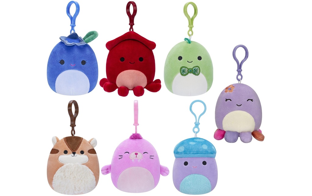 Squishmallows Peluche Squishmallow Clip-On 9 cm, assorti