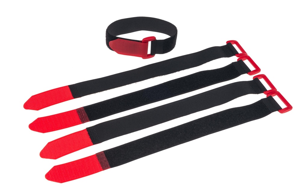FASTECH Bande à dragonne FAST-VSTRAP 25 x 300 mm, Noir/Rouge