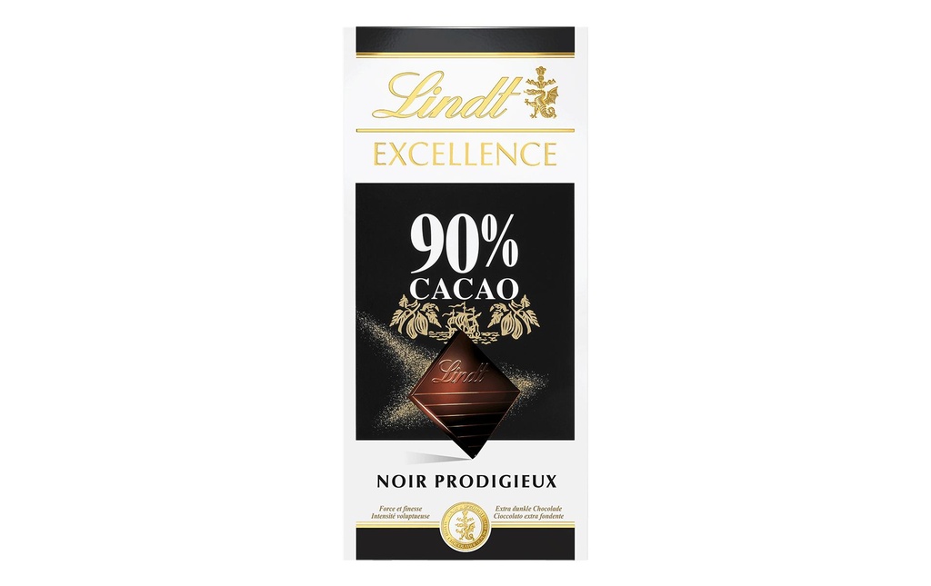Lindt Tablette de chocolat Excellence Dunkel 90% Cacao 100 g
