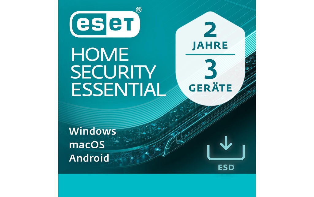 ESET HOME Security Essential ESD, Version complète, 3 Utilisateurs, 2 ans
