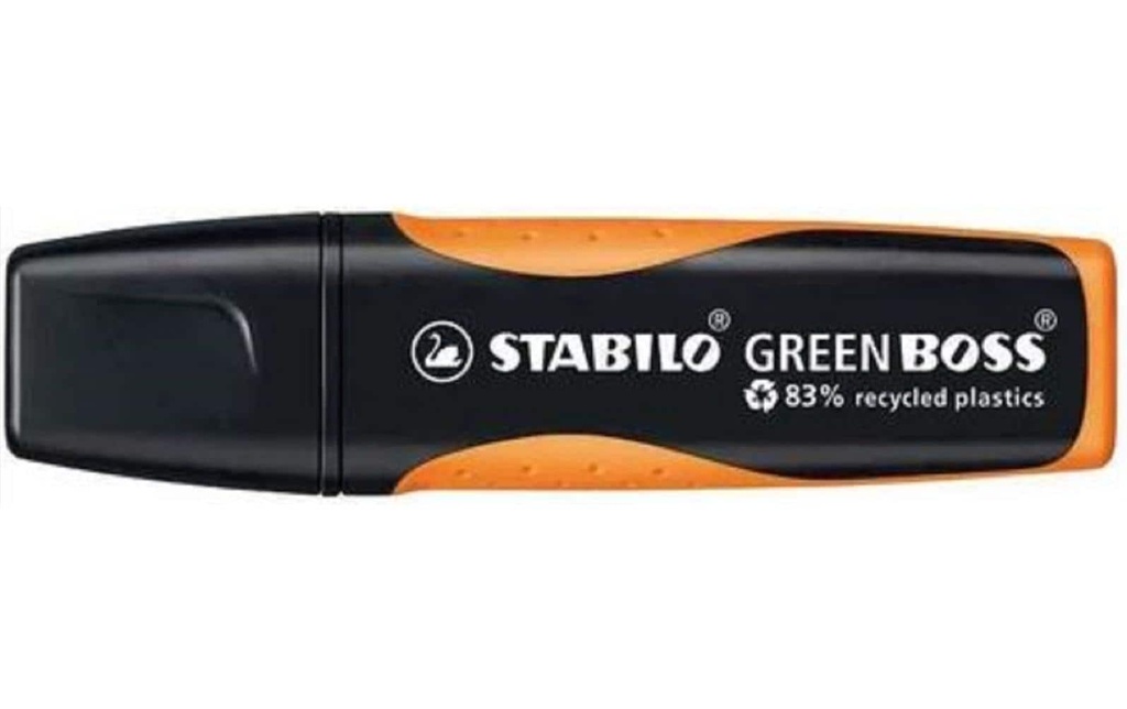 STABILO Surligneur Greenboss Noir/Orange, 10 pièces