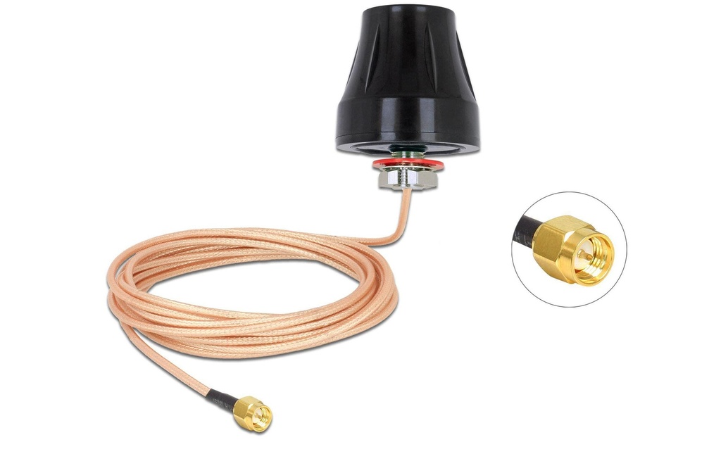 Delock Antenne LTE SMA SMA 2 dBi Rayonnement omni directionnel