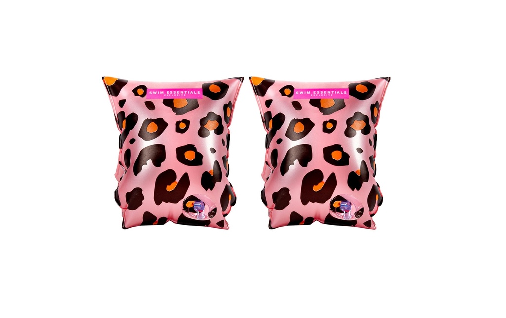 Swim Essentials Brassards de natation 2-6 ans Leopard Rose Gold