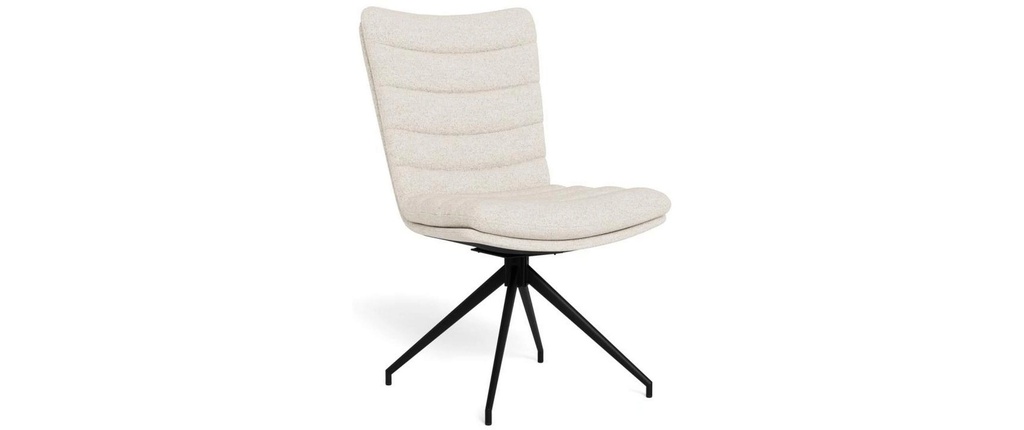 AC Design Chaise Grafton Crème/noir, 2 pièces
