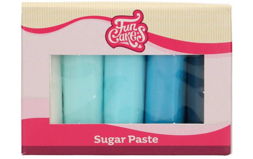 Funcakes Pâte à sucre FunCakes Tons bleus 5 rouleaux