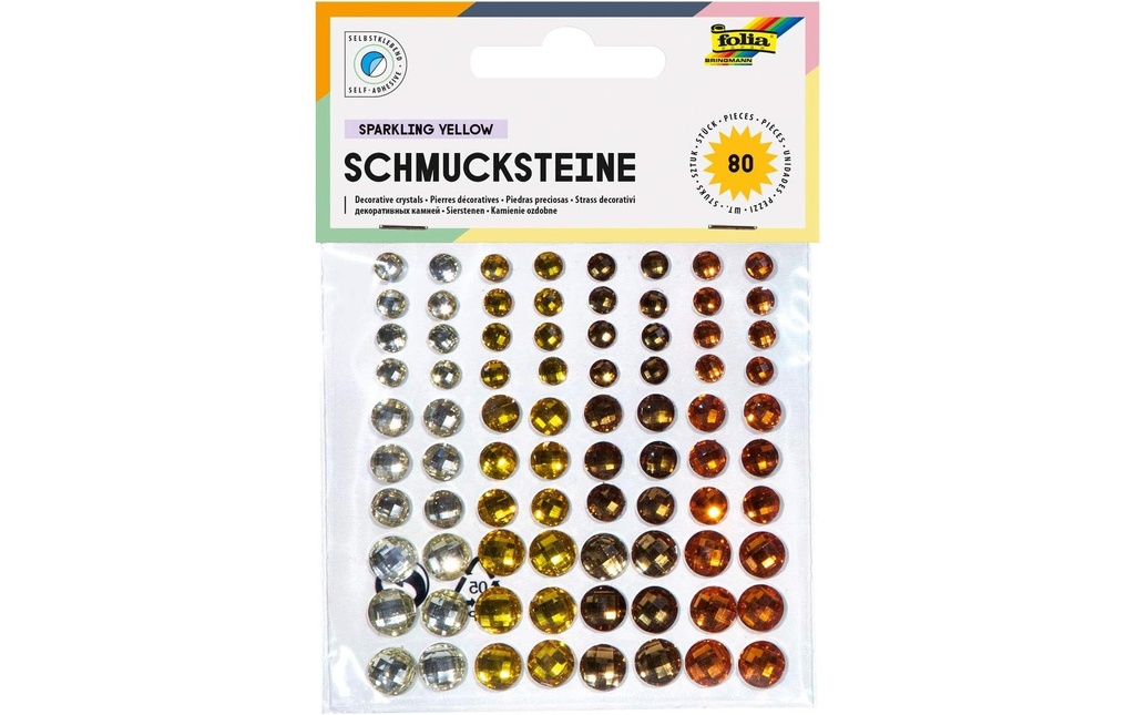 Folia Gemmes Sparkling Yellow autocollant 80 Pièce/s