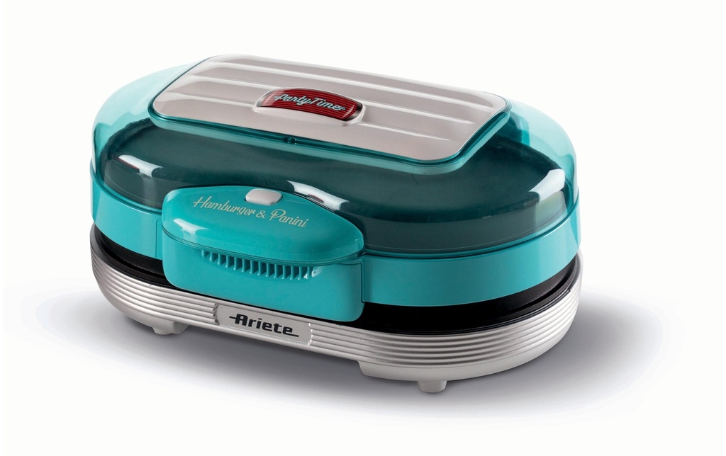 Ariete Appareil à hamburgers Party Time ARI-205-BL 1200 W, Bleu