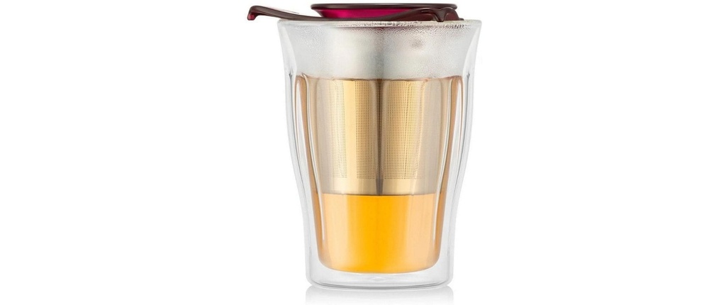 Bodum Copenhagen Set Verre à double paroi 350 ml, Canneberge