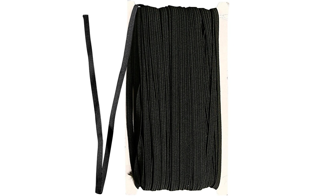Creativ Company Bande élastique 50 m, noir