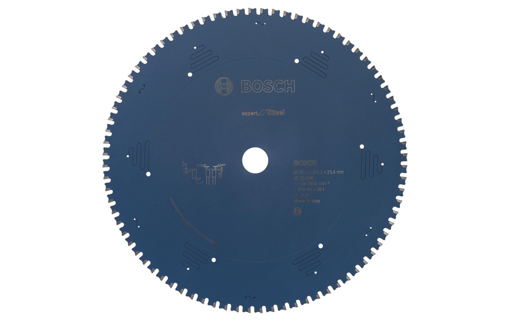 Bosch Professional Lame de scie circulaire Expert for Steel, 305 x 25.4 x 2.6 mm, Z 80