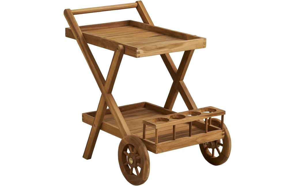 House Nordic Chariot de service Pasaku, 86 x 50 x 81 cm, teck, naturel