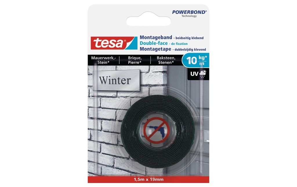 tesa 1.5 m x 19 mm pour maçonnerie + pierre
