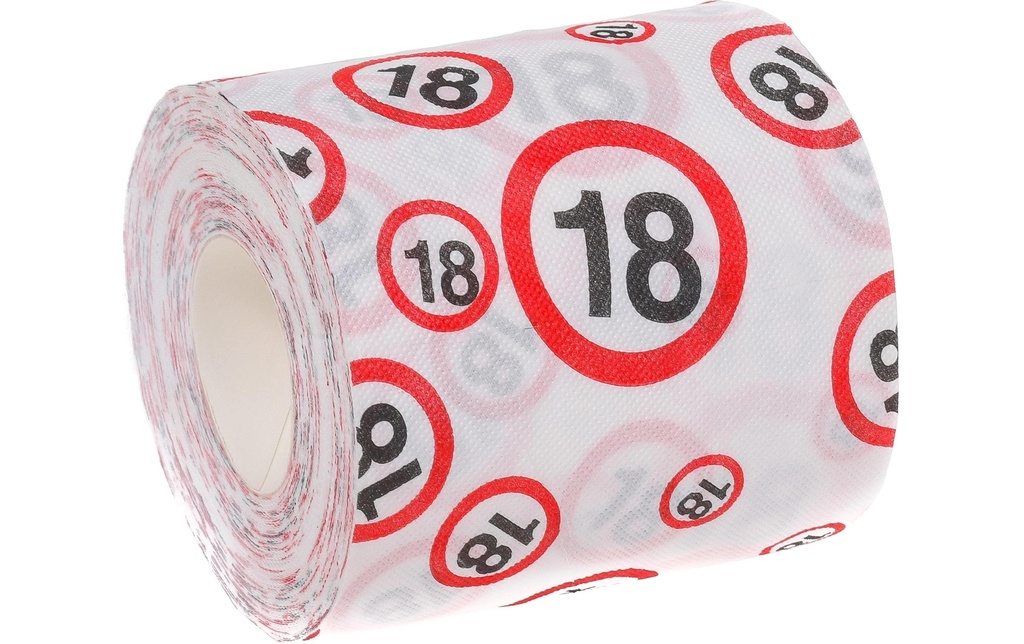 Trendcompany Articles de farces et attrapes Papier WC 18e anniversaire