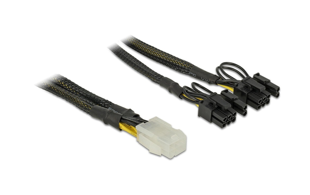 Delock Câble d’alimentation 6Pin - 2x 6+2Pin 30 cm