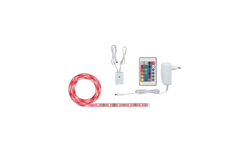 Paulmann Kit complet SimpLED Strip 1.5m 12W RGB revêtu