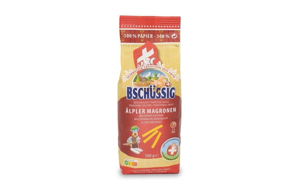 Bschüssig Pâtes alimentaires   Urschweizer Älpler Magronen 500 g