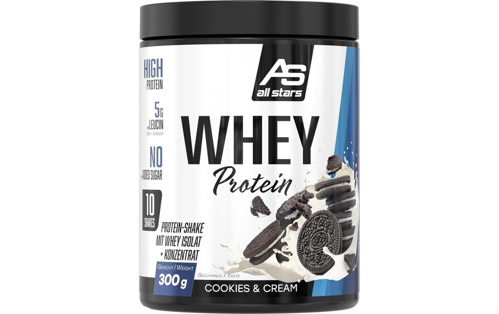 All Stars Whey Protein 100% Cookies &amp; Cream, 300 g