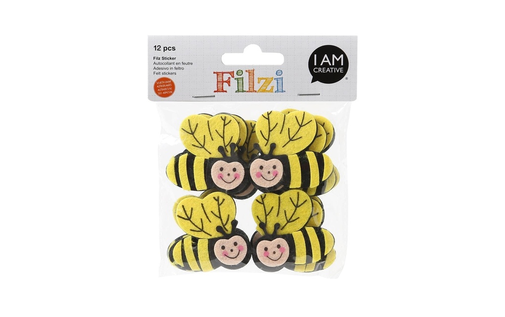 I AM CREATIVE Autocollant à motif FILZI Abeille 12 Pièce/s