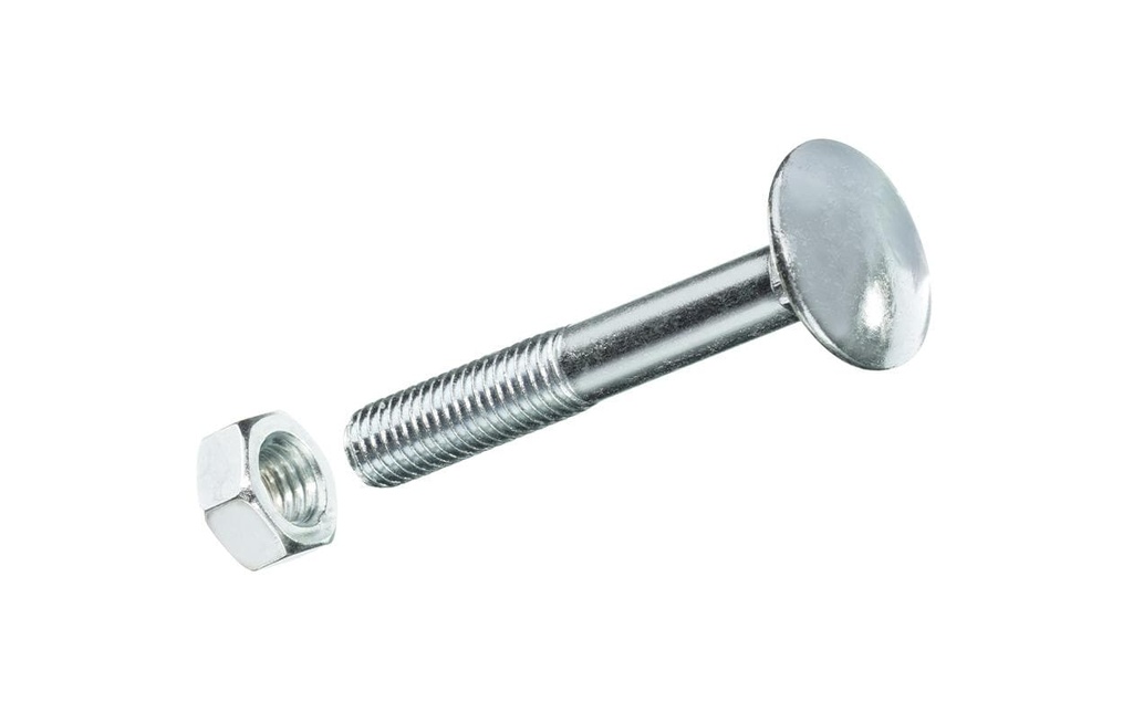 FTM Vis de serrure M 6 x 45 mm avec écrous Acier, 6 pièces