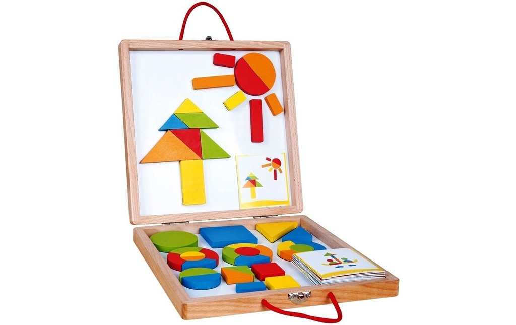 Spielba Holzspielwaren Jeu magnétique avec modèles en boîte