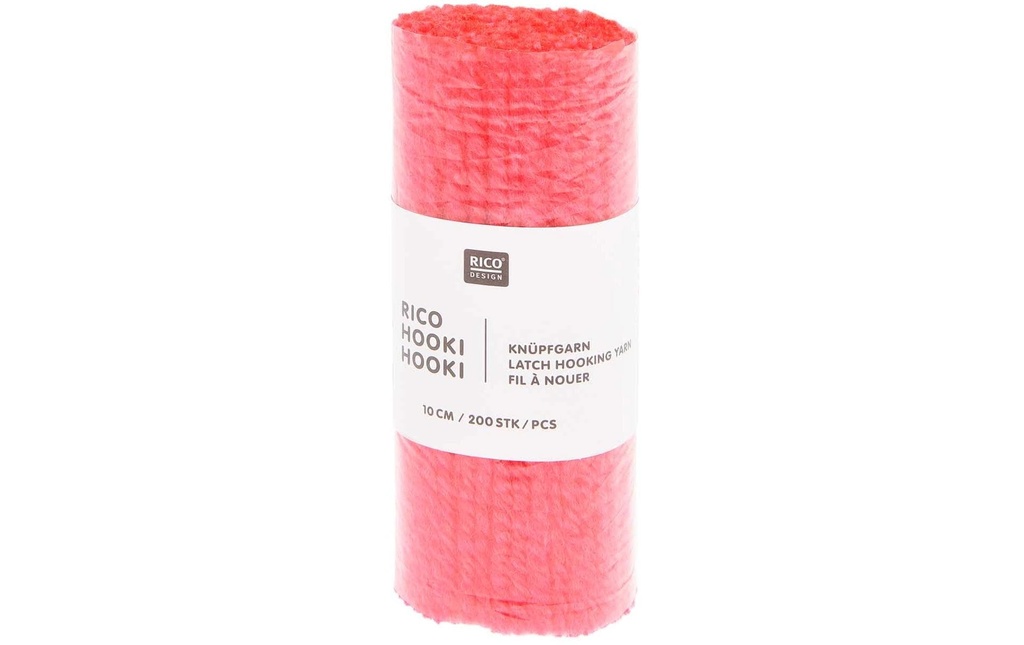 Rico Design Fil à nouer Hooki Rose fluo