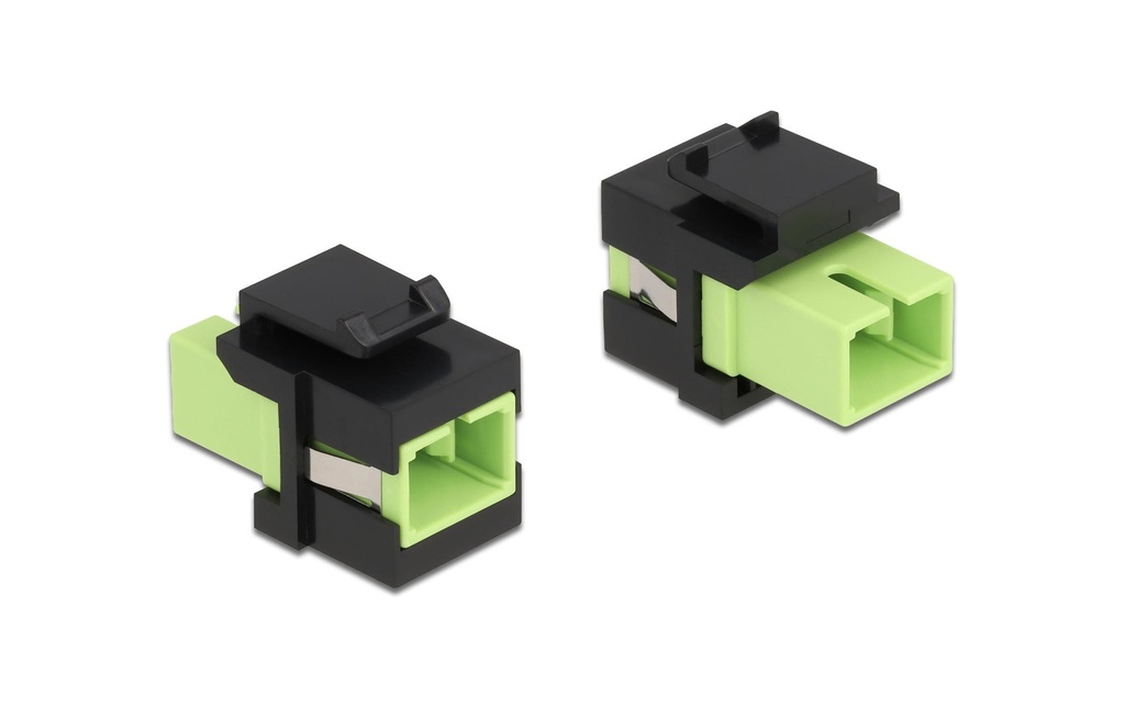 Delock Module Keystone Prise SC à prise SC Vert citron/ Noir