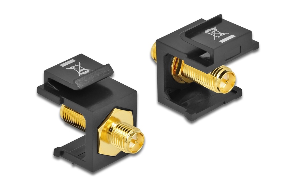 Delock Module Keystone RP-SMA femelle à RP-SMA femelle 50 Ω
