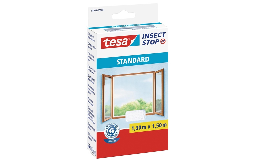 tesa Moustiquaire Insect Stop Standard, 1.3 x 1.5 m, blanc
