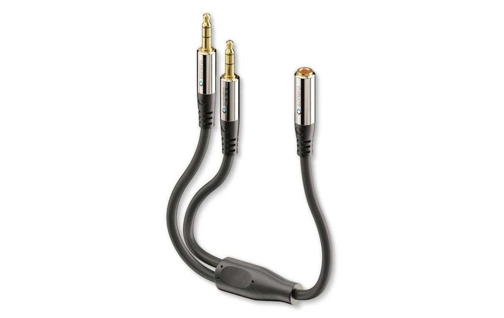 sonero Adaptateur audio 2x 3,5mm à 3,5mm 0.25 m